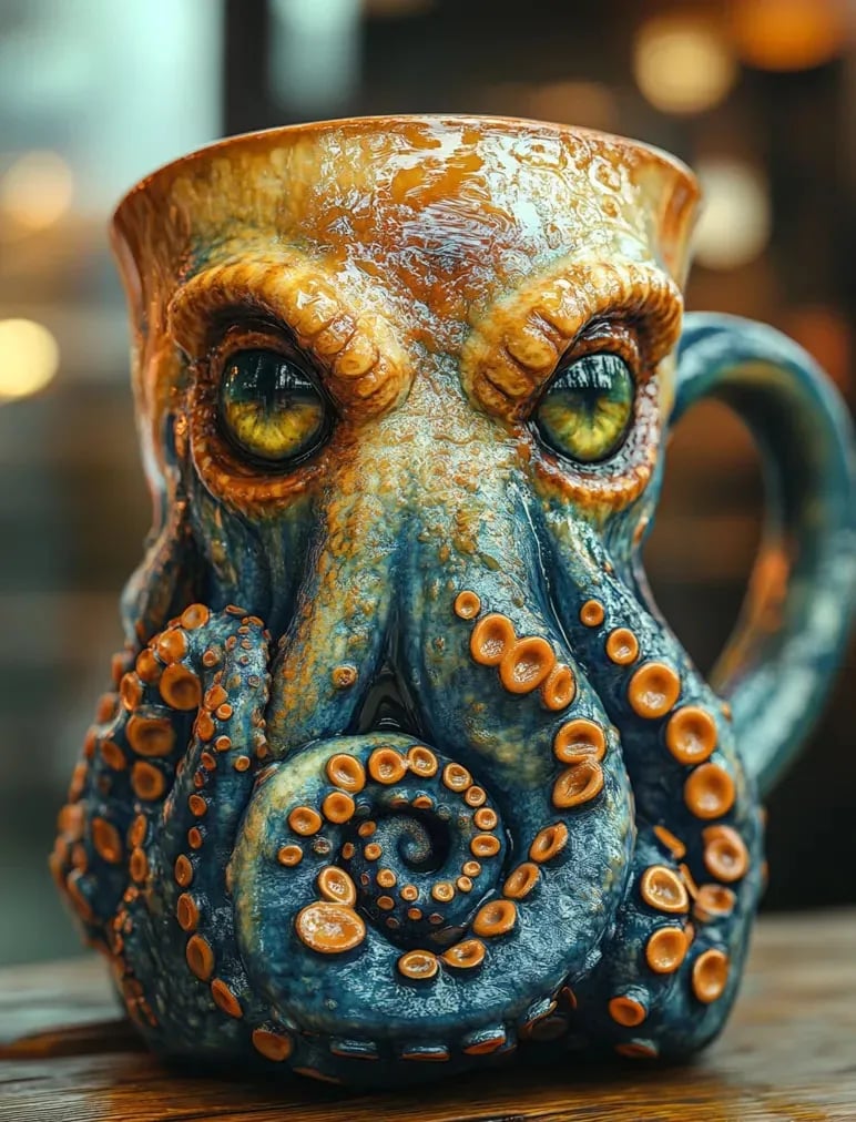 Kraken's Grip™ Handcrafted Octopus Mug