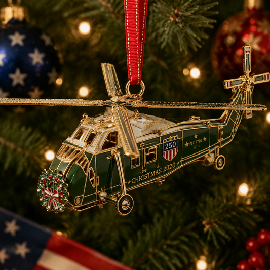 🔥250th Anniversary Edition Helicopter Ornament🎁