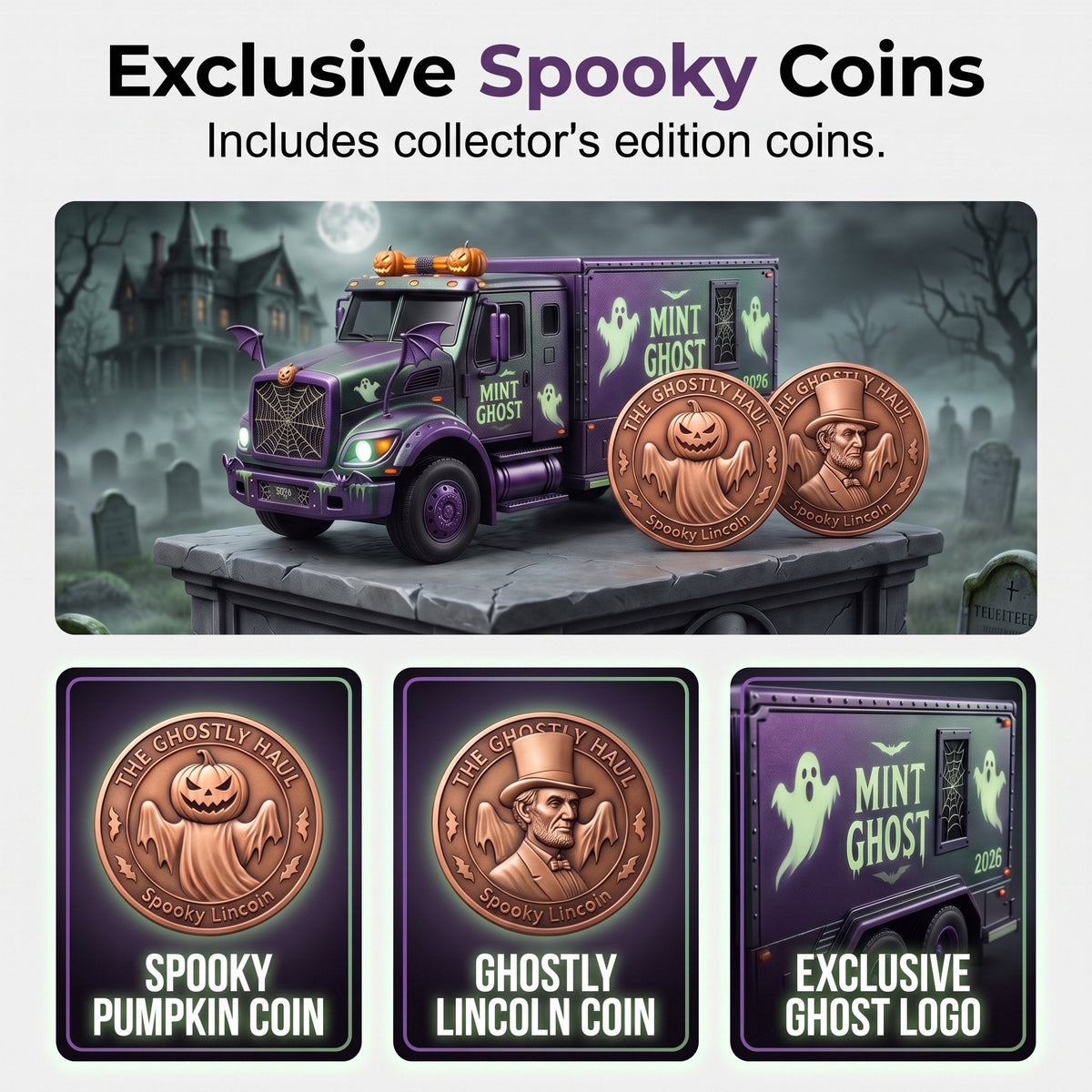 🔥🎁Spooky Mint Ghost Hauler – 2026 Halloween Collector’s Edition