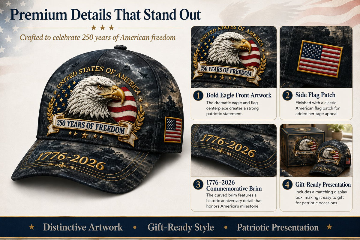 ✨250 Years of Freedom Eagle Cap❤️A proud tribute to America’s strength, sacrifice, and enduring spirit