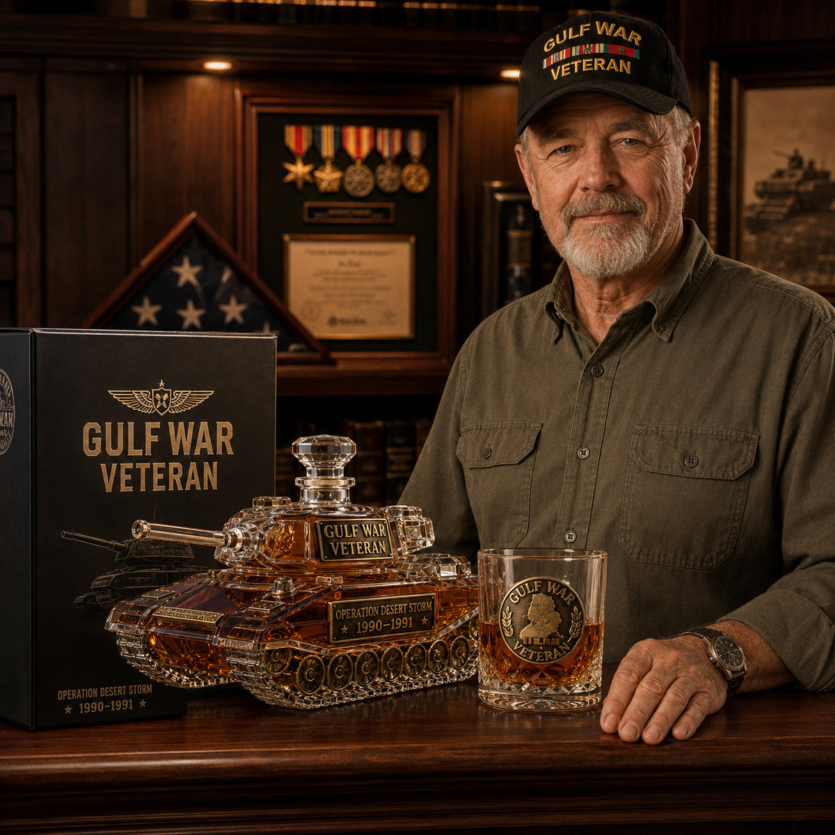 🔥Last Day 49% OFF - 🎖️Premium Crystal Whiskey Decanter & Glass Tribute Collection