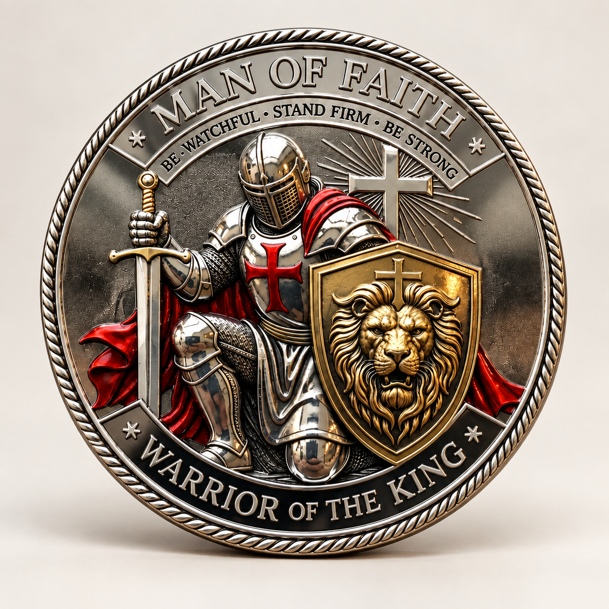 Last Day Sale — 49% OFF | Man of Faith Warrior Commemorative Coin 🦁