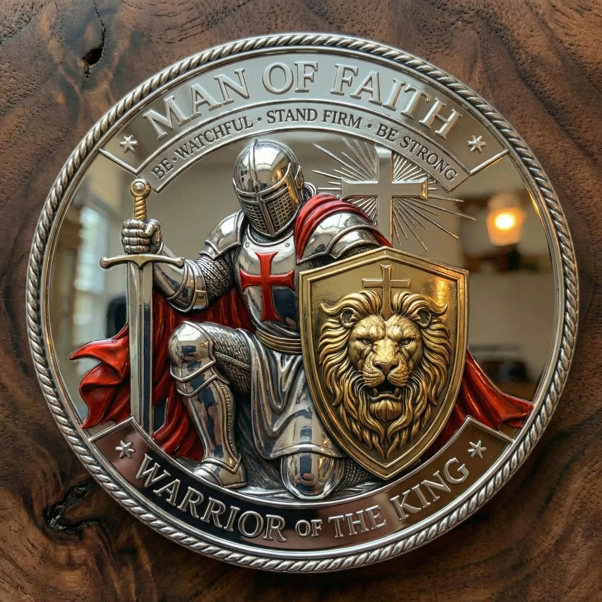 Last Day Sale — 49% OFF | Man of Faith Warrior Commemorative Coin 🦁