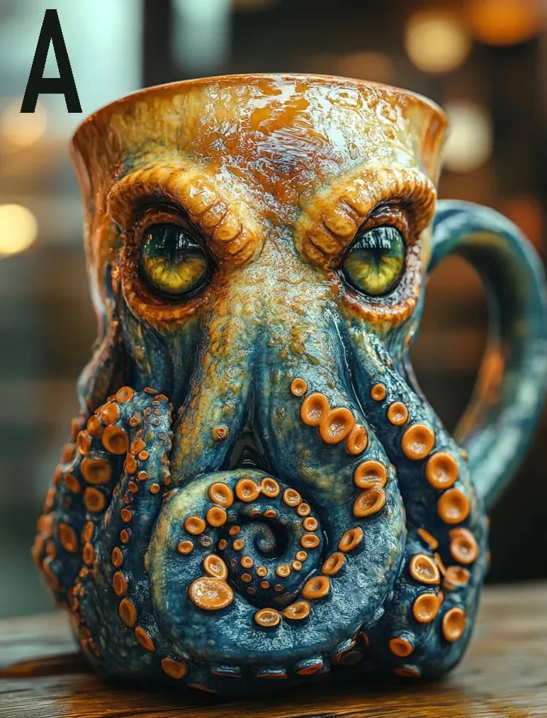 Kraken's Grip™ Handcrafted Octopus Mug
