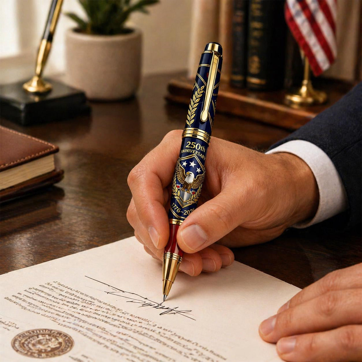 🎁Perfect For Any Patriot 一 USA 250th Anniversary Notebook & Pen Set, 1776-2026 Patriotic Gift