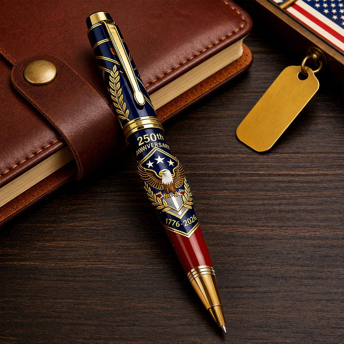 🎁Perfect For Any Patriot 一 USA 250th Anniversary Notebook & Pen Set, 1776-2026 Patriotic Gift