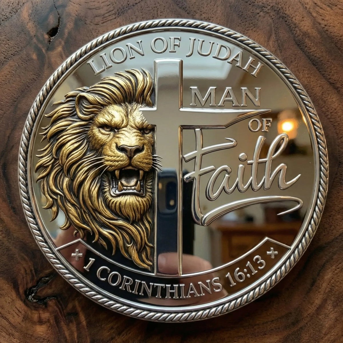 Last Day Sale — 49% OFF | Man of Faith Warrior Commemorative Coin 🦁