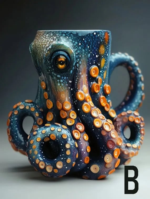 Kraken's Grip™ Handcrafted Octopus Mug