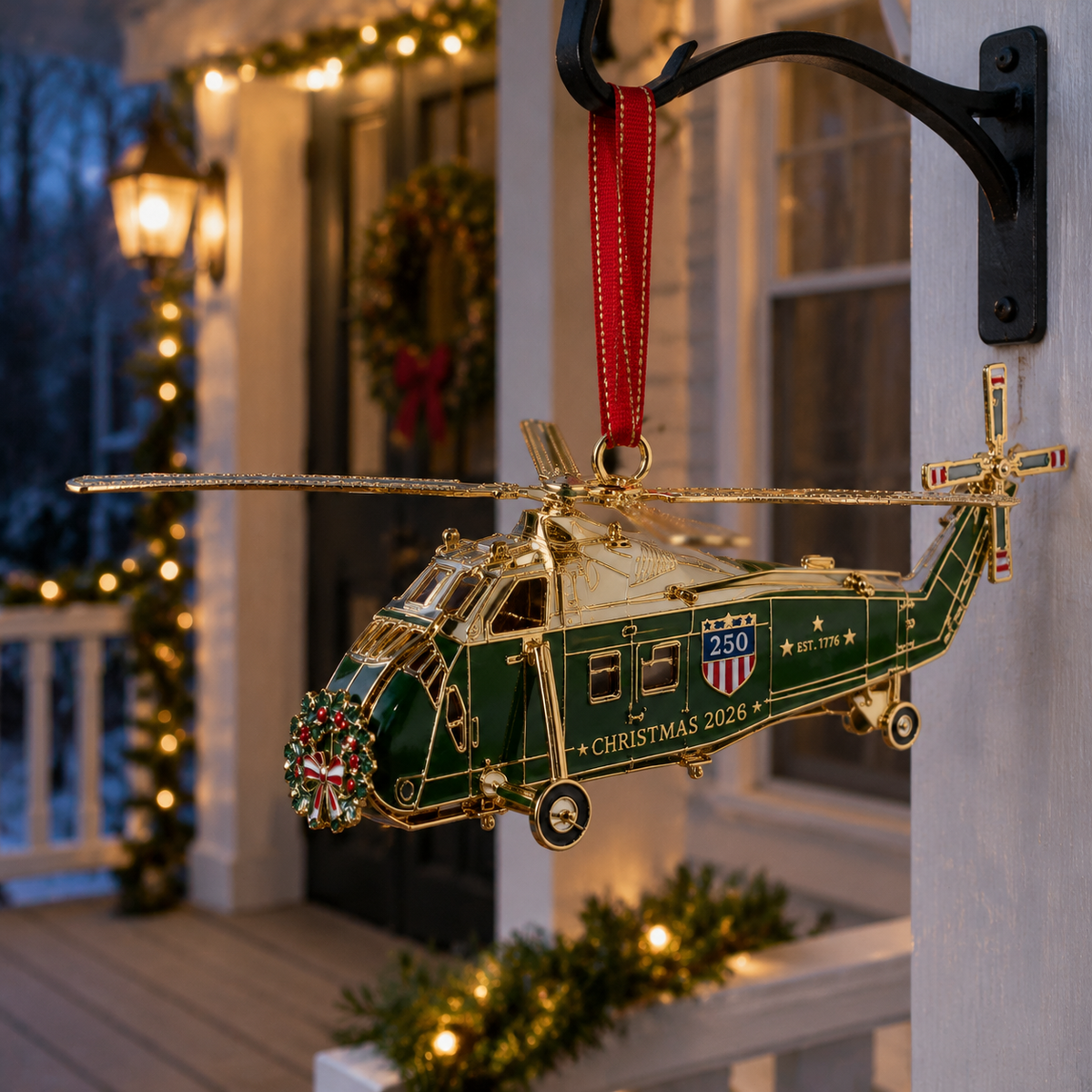 🔥250th Anniversary Edition Helicopter Ornament🎁